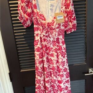 Seven Wonders Pink Floral Long Sleeve Dress